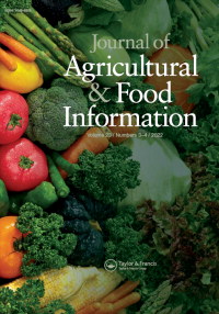 Cover image for Journal of Agricultural & Food Information, Volume 23, Issue 3-4, 2022