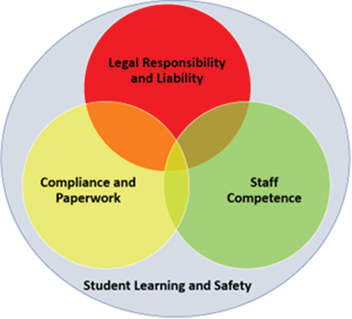 Figure 1. Relationship between the four spheres of responsibility within a safety system.