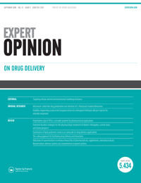 Cover image for Expert Opinion on Drug Delivery, Volume 13, Issue 9, 2016