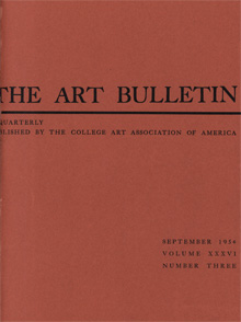 Cover image for The Art Bulletin, Volume 36, Issue 3, 1954