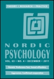 Cover image for Nordic Psychology, Volume 64, Issue 2, 2012