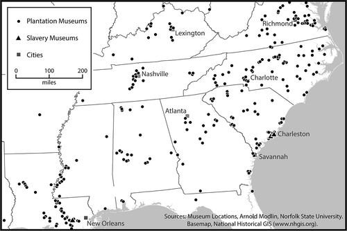 FIGURE 1. Map of Southern plantations. Map by Stephen P. Hanna.