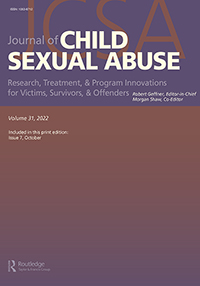 Cover image for Journal of Child Sexual Abuse, Volume 31, Issue 7, 2022