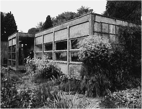 Figure 7 Hillfield (House A), Whipsnade, front facade. Photograph by John Allan, 1975. As published in Berthold Lubetkin: Architecture and the Tradition of Progress (London: Artifice, 2012), 189, courtesy of John Allan.