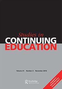 Cover image for Studies in Continuing Education, Volume 41, Issue 3, 2019