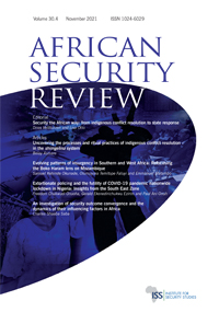 Cover image for African Security Review, Volume 30, Issue 4, 2021