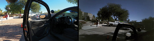 Figure 1. Synchronized body cam footage and eye camera footage.