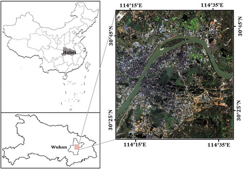 Figure 1. The study area was represented by the Landsat 8 OLI image (RGB) on 24 October 2017