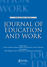 Cover image for Journal of Education and Work, Volume 28, Issue 4, 2015