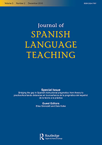 Cover image for Journal of Spanish Language Teaching, Volume 3, Issue 2, 2016