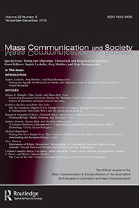 Cover image for Mass Communication and Society, Volume 22, Issue 6, 2019