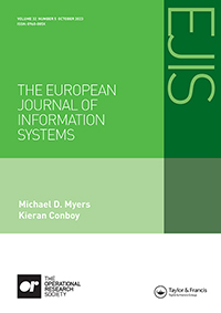 Cover image for European Journal of Information Systems, Volume 32, Issue 5, 2023
