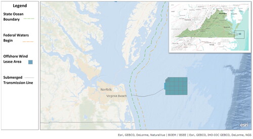 Figure 1. CVOW Lease area.