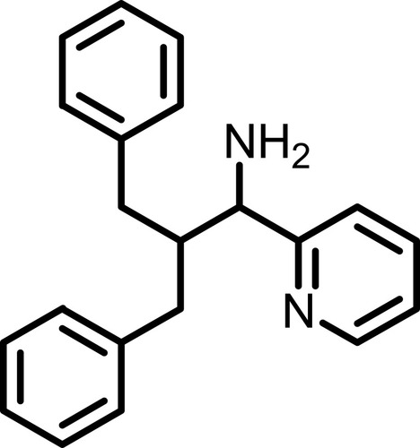 Figure 1 Chemical structure of 2-Benzyl-3-phenyl-1-(pyridin-2-yl)propan-1-amine (Precursor P).