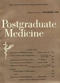 Cover image for Postgraduate Medicine, Volume 24, Issue 5, 1958