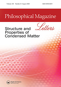 Cover image for Philosophical Magazine Letters, Volume 100, Issue 8, 2020