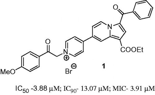 Figure 1. The structure of the reported compound 1 having anti-TB activityCitation8.