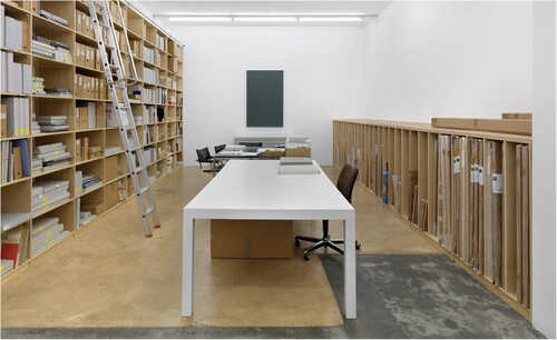 Fig. 7 The space hosting Ecart Archives at MAMCO that combines archival storage with a reading room. Photo: Aga Wielocha.