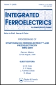 Cover image for Integrated Ferroelectrics, Volume 39, Issue 1-4, 2001