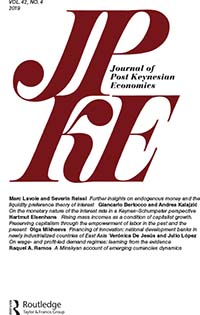 Cover image for Journal of Post Keynesian Economics, Volume 42, Issue 4, 2019