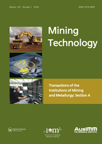 Cover image for Mining Technology, Volume 125, Issue 1, 2016