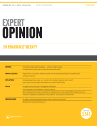 Cover image for Expert Opinion on Pharmacotherapy, Volume 17, Issue 16, 2016