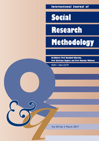 Cover image for International Journal of Social Research Methodology, Volume 20, Issue 2, 2017