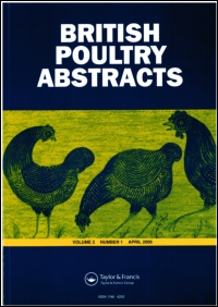 Cover image for British Poultry Abstracts, Volume 5, Issue 1, 2009