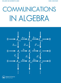 Cover image for Communications in Algebra, Volume 48, Issue 9, 2020