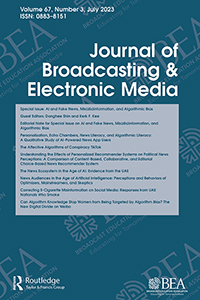Cover image for Journal of Broadcasting & Electronic Media, Volume 67, Issue 3, 2023