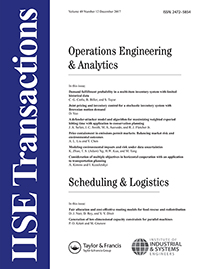 Cover image for IISE Transactions, Volume 49, Issue 12, 2017