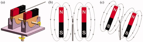 Figure 22. Diagram of magnetic navigation FSNP (a) Device; (b) Process 1; (c) Process 2.