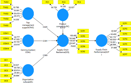 Figure 11. Inner model assessment.