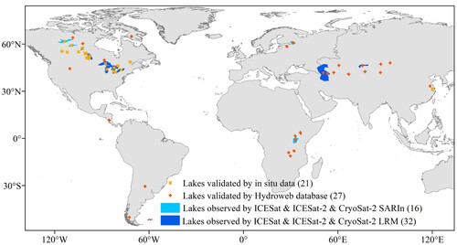 Figure 1. Geographical distribution of the sample lakes in this study.