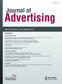 Cover image for Journal of Advertising, Volume 46, Issue 3, 2017