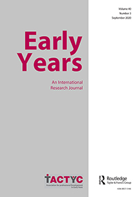 Cover image for Early Years, Volume 40, Issue 3, 2020