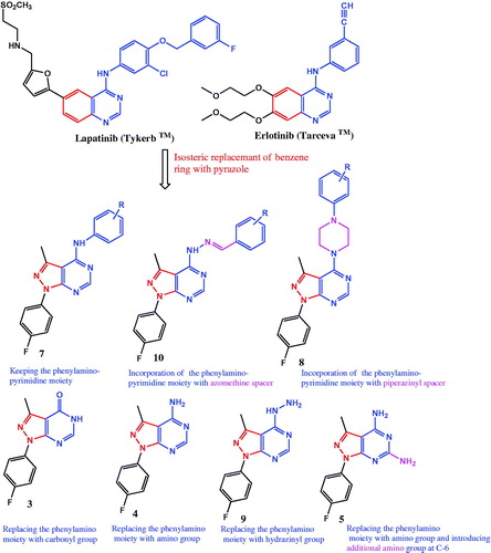 Figure 2. Design strategy for the target pyrazolo[3,4-d]pyrimidines.