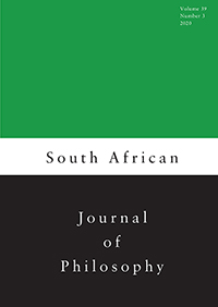 Cover image for South African Journal of Philosophy, Volume 39, Issue 3, 2020