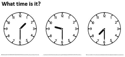 Figure 2. Three items from the first post-test.