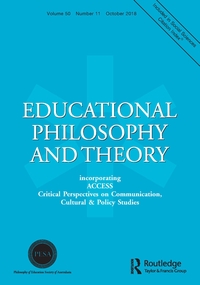 Cover image for Educational Philosophy and Theory, Volume 50, Issue 11, 2018