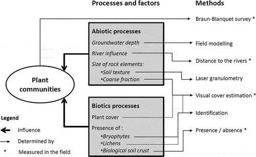 Figure 2. Visualization of the research design with abiotic and biotic factors used in this project.