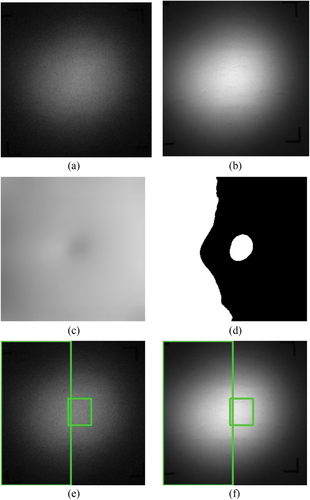 Figure 11. (a) lunar spot; (b) solar spot; (c) visualization of the structural difference between the solar and lunar spots; (d) binary image of the structural similarity after adaptive thresholding; (e) different area marked in the solar spot; (f) different area marked in the lunar spot.
