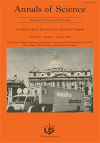 Cover image for Annals of Science, Volume 80, Issue 1, 2023