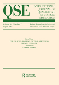 Cover image for International Journal of Qualitative Studies in Education, Volume 35, Issue 7, 2022