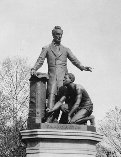 Figure 2. Thomas Ball’s emancipation monument, Washington DC, 1876 (Library of Congress).