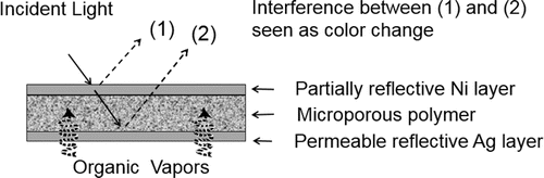 Figure 1. Sensor cross-section and constructive interference.