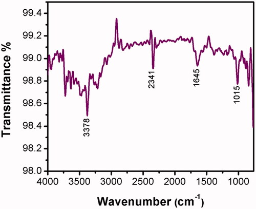 Figure 4. Atomic force microscopyanalysis of gold nanoparticles synthesised from Strychni semen.