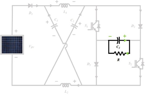 Figure 7. Circuit diagram for current loop in state 4.