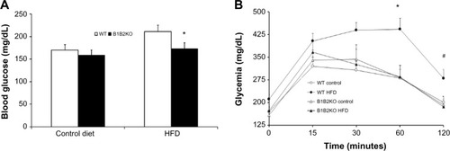 Figure 4 B1B2KO mice show high glucose tolerance.