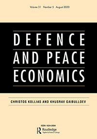 Cover image for Defence and Peace Economics, Volume 31, Issue 5, 2020